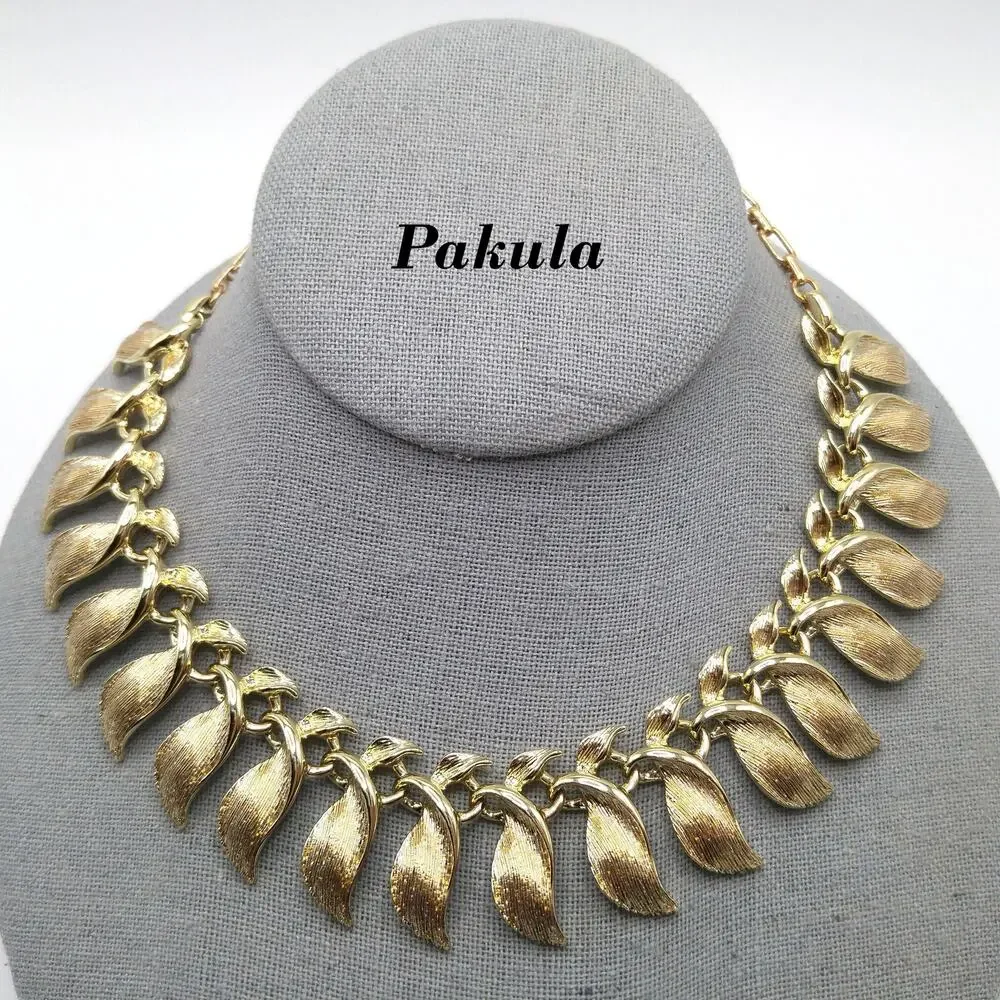 Pakula Gold Plated Necklace, Mid-century Modern, 1960s Vintage Jewelry